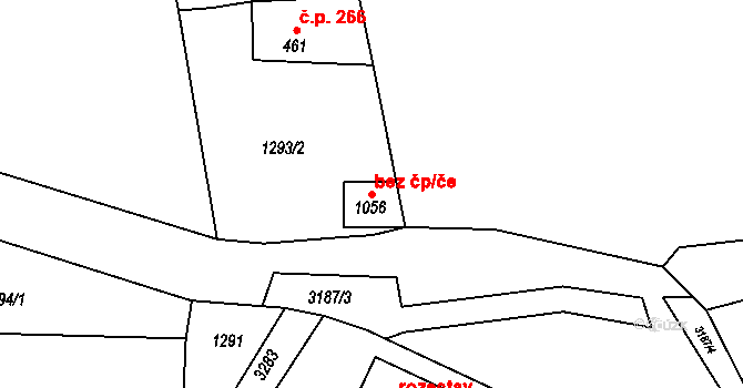 Jílové 47031476 na parcele st. 1056 v KÚ Jílové u Děčína, Katastrální mapa