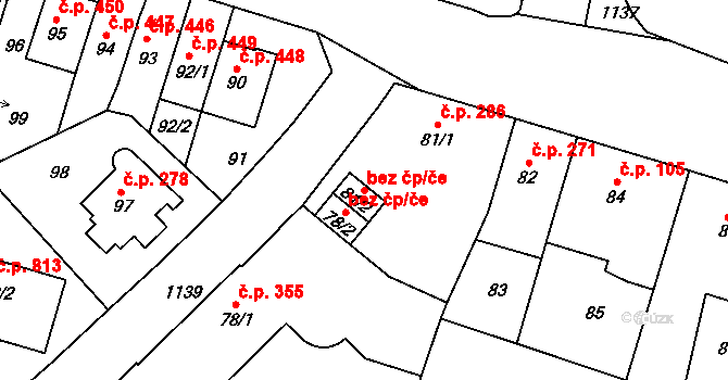 Praha 49658476 na parcele st. 81/2 v KÚ Prosek, Katastrální mapa
