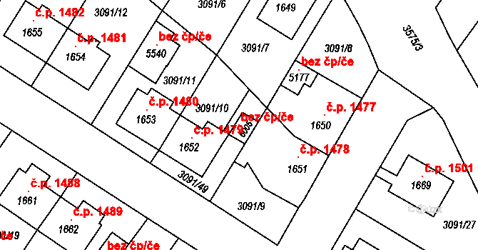 Dvůr Králové nad Labem 96743476 na parcele st. 6005 v KÚ Dvůr Králové nad Labem, Katastrální mapa
