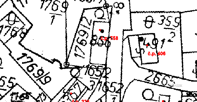 Kamenický Šenov 758 na parcele st. 866 v KÚ Kamenický Šenov, Katastrální mapa