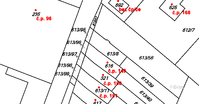 Čachovice 148, Katastrální mapa
