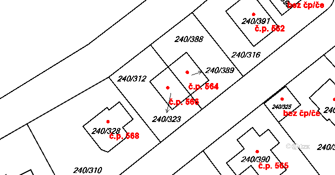 Boršov nad Vltavou 566 na parcele st. 240/323 v KÚ Boršov nad Vltavou, Katastrální mapa