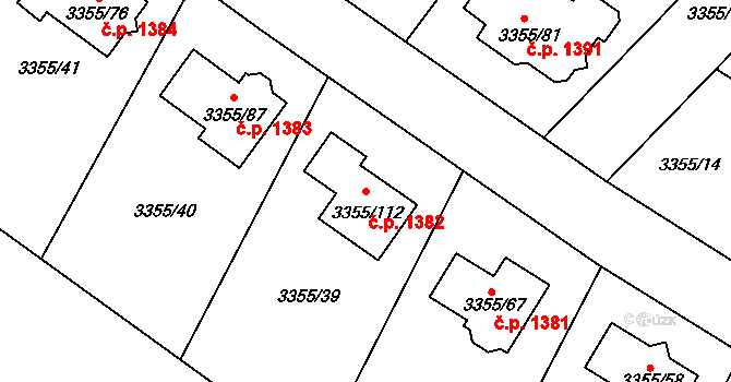 Kopřivnice 1382 na parcele st. 3355/112 v KÚ Kopřivnice, Katastrální mapa