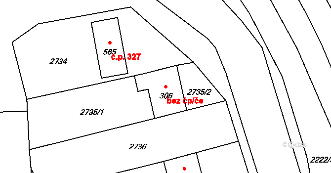 Opatov 38349477 na parcele st. 306 v KÚ Opatov na Moravě, Katastrální mapa