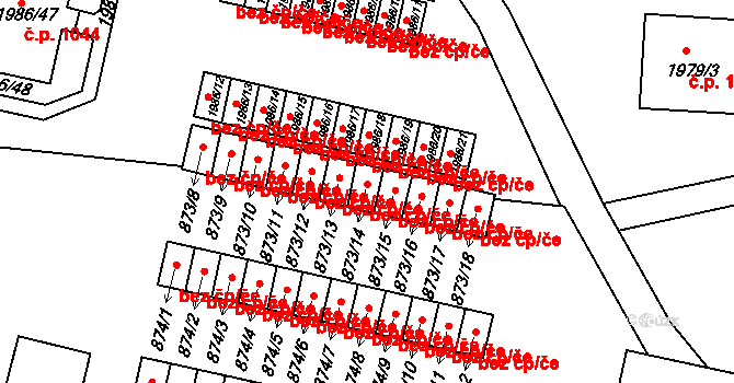 Nýřany 39628477 na parcele st. 873/14 v KÚ Nýřany, Katastrální mapa