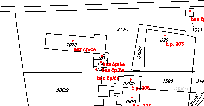 Blovice 39993477 na parcele st. 1243 v KÚ Blovice, Katastrální mapa