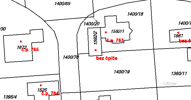 Rožmitál pod Třemšínem 44511477 na parcele st. 1592/2 v KÚ Rožmitál pod Třemšínem, Katastrální mapa