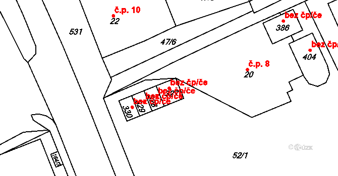 Trutnov 50209477 na parcele st. 327 v KÚ Dolní Staré Město, Katastrální mapa