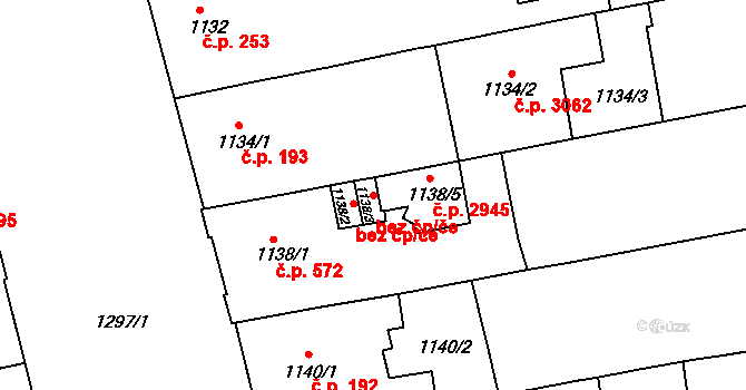 Brno 50406477 na parcele st. 1138/3 v KÚ Královo Pole, Katastrální mapa