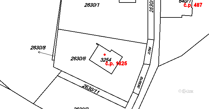Lysá nad Labem 1825 na parcele st. 3254 v KÚ Lysá nad Labem, Katastrální mapa