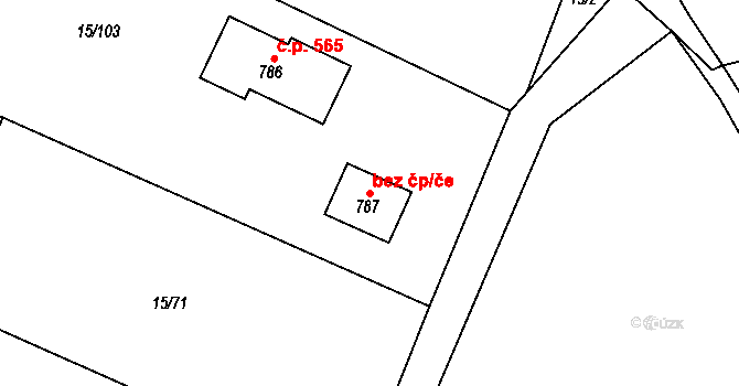 Třinec 91474477 na parcele st. 787 v KÚ Nebory, Katastrální mapa