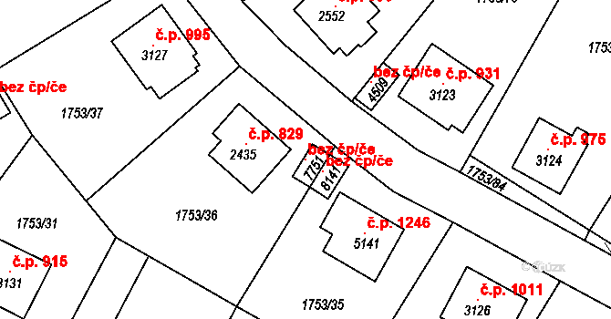Havlíčkův Brod 119288478 na parcele st. 7751 v KÚ Havlíčkův Brod, Katastrální mapa