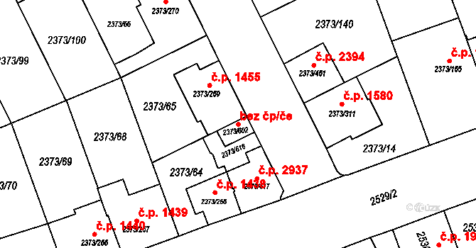 Opava 42297478 na parcele st. 2373/602 v KÚ Opava-Předměstí, Katastrální mapa