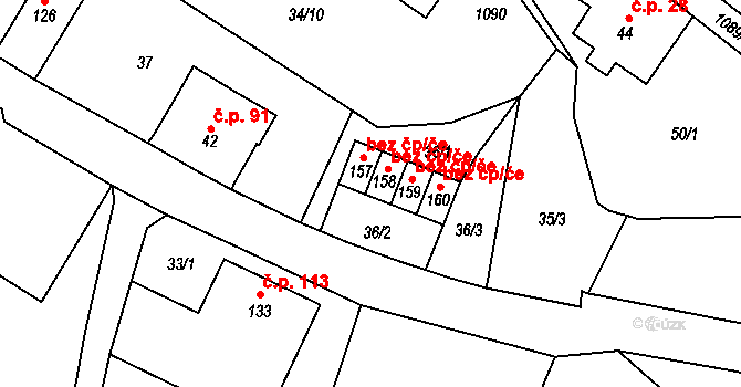 Vidochov 44496478 na parcele st. 157 v KÚ Vidochov, Katastrální mapa