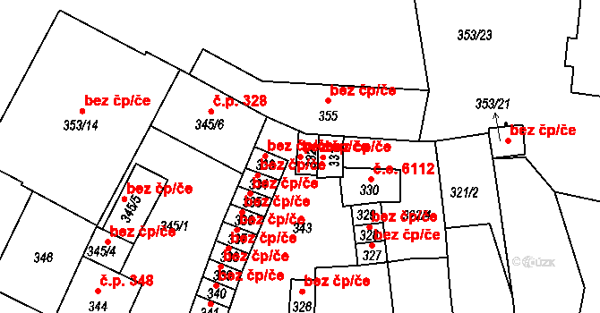 Ústí nad Labem 44739478 na parcele st. 332 v KÚ Předlice, Katastrální mapa