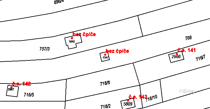 Uherský Brod 48199478 na parcele st. 1547 v KÚ Uherský Brod, Katastrální mapa