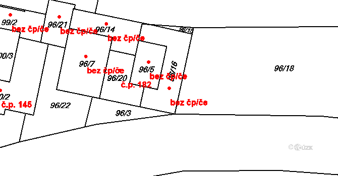 Dolní Benešov 48836478 na parcele st. 96/16 v KÚ Zábřeh u Hlučína, Katastrální mapa