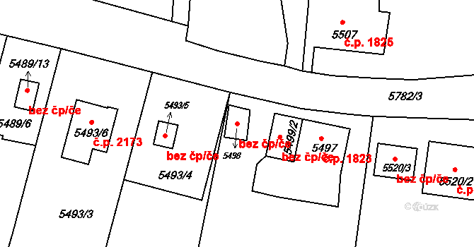 Krnov 49241478 na parcele st. 5498 v KÚ Krnov-Horní Předměstí, Katastrální mapa