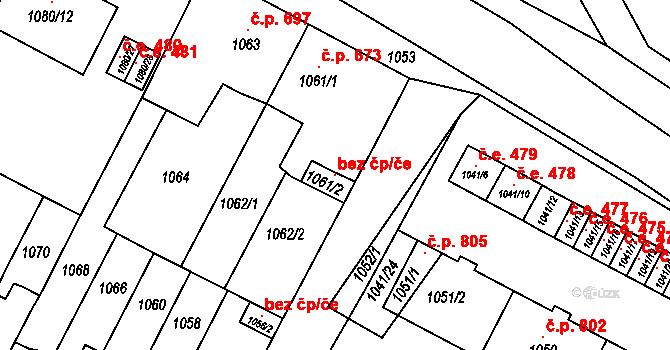 Bučovice 50119478 na parcele st. 1061/2 v KÚ Bučovice, Katastrální mapa