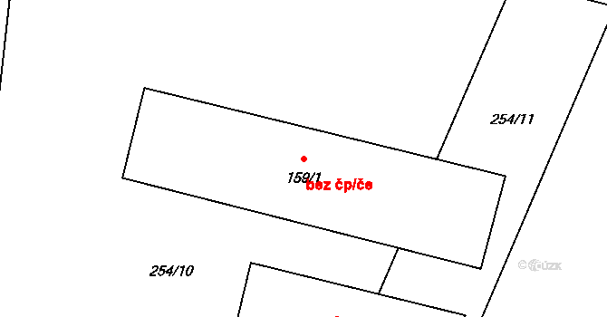 Nárameč 50212478 na parcele st. 159/1 v KÚ Nárameč, Katastrální mapa