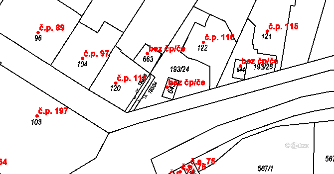 Náchod 102795479 na parcele st. 643 v KÚ Staré Město nad Metují, Katastrální mapa