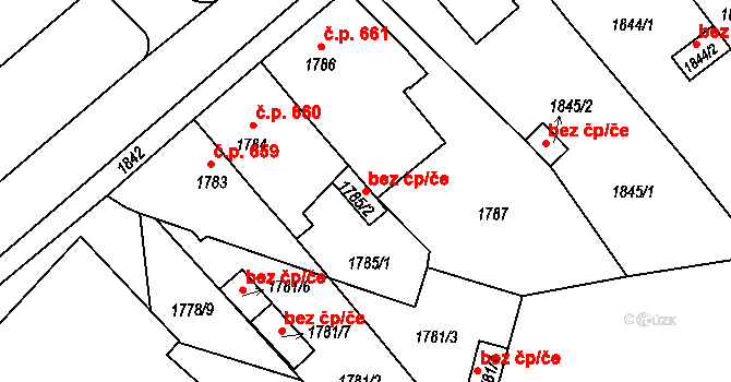 Holešov 104878479 na parcele st. 1785/2 v KÚ Holešov, Katastrální mapa