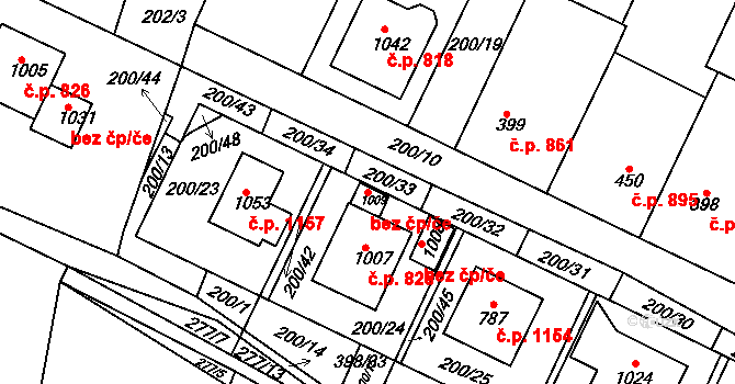 Kralupy nad Vltavou 39350479 na parcele st. 1009 v KÚ Lobeč, Katastrální mapa