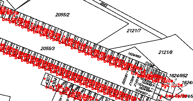 Mizerov 735, Karviná na parcele st. 2055/36 v KÚ Karviná-město, Katastrální mapa