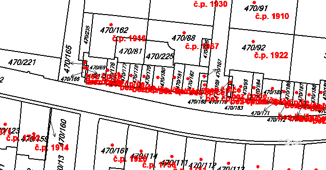 Praha 5 46692479 na parcele st. 470/180 v KÚ Krč, Katastrální mapa