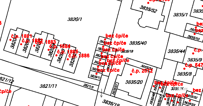 Litoměřice 47629479 na parcele st. 3820/10 v KÚ Litoměřice, Katastrální mapa