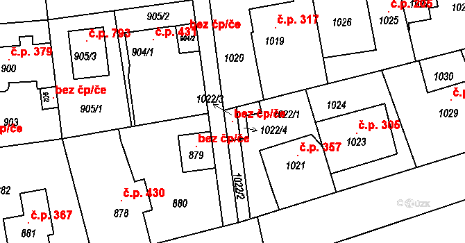 Praha 146000480 na parcele st. 1022/3 v KÚ Vinoř, Katastrální mapa