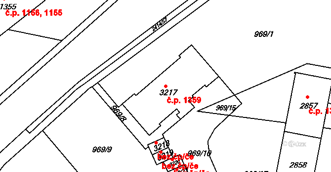 Ústí nad Orlicí 1359 na parcele st. 3217 v KÚ Ústí nad Orlicí, Katastrální mapa