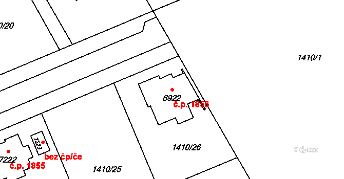 Beroun-Město 1856, Beroun na parcele st. 6922 v KÚ Beroun, Katastrální mapa