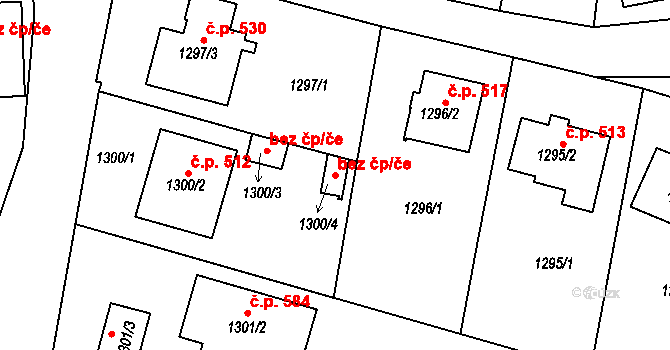 Proboštov 42244480 na parcele st. 1300/4 v KÚ Proboštov u Teplic, Katastrální mapa
