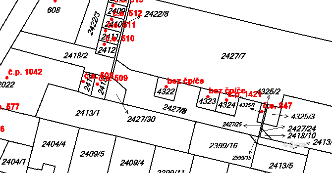 Kyjov 49726480 na parcele st. 4322 v KÚ Kyjov, Katastrální mapa