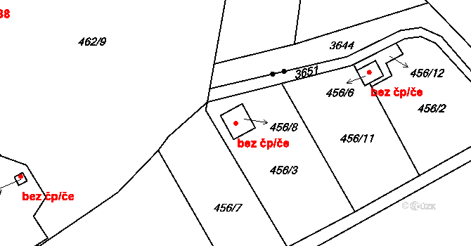 Holešov 50147480 na parcele st. 456/8 v KÚ Holešov, Katastrální mapa