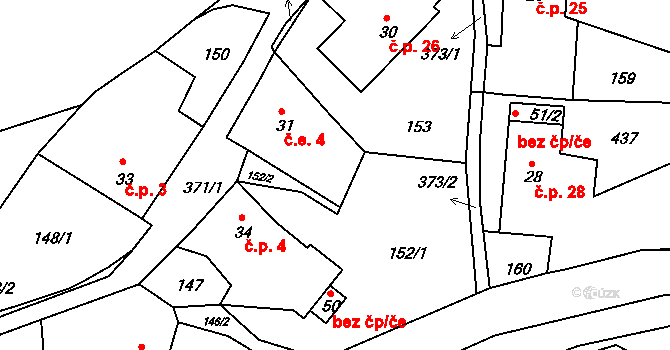 Vodná 4, Bečov nad Teplou na parcele st. 31 v KÚ Vodná u Bečova nad Teplou, Katastrální mapa