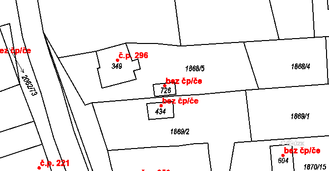 Merklín 149564481 na parcele st. 726 v KÚ Merklín u Přeštic, Katastrální mapa