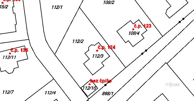 Edrovice 124, Rýmařov na parcele st. 112/3 v KÚ Edrovice, Katastrální mapa