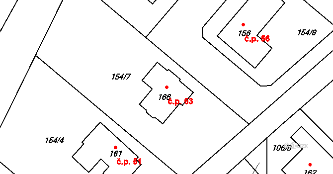 Topělec 63, Čížová na parcele st. 166 v KÚ Topělec, Katastrální mapa