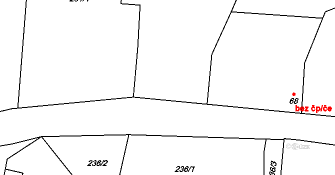 Třebomyslice 70, Horažďovice na parcele st. 66/1 v KÚ Třebomyslice u Horažďovic, Katastrální mapa