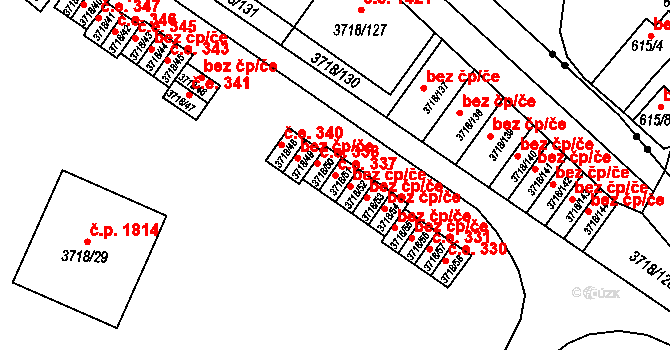 Předměstí 337, Litoměřice na parcele st. 3718/51 v KÚ Litoměřice, Katastrální mapa