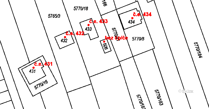 Kněždub 38912481 na parcele st. 506 v KÚ Kněždub, Katastrální mapa