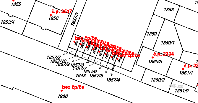 Frýdek-Místek 40314481 na parcele st. 1858/4 v KÚ Frýdek, Katastrální mapa
