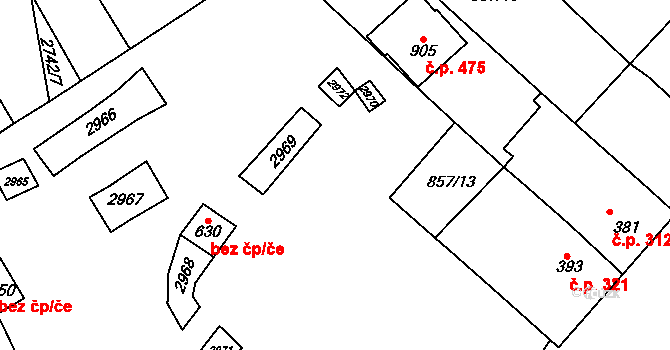 Vrbice 40644481 na parcele st. 671 v KÚ Vrbice u Velkých Pavlovic, Katastrální mapa