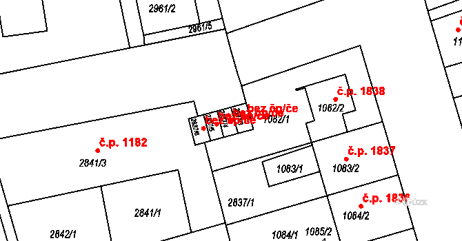 Holešov 41066481 na parcele st. 2837/4 v KÚ Holešov, Katastrální mapa