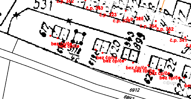 Němčice nad Hanou 41167481 na parcele st. 619 v KÚ Němčice nad Hanou, Katastrální mapa