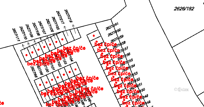 Opava 43783481 na parcele st. 2627/158 v KÚ Opava-Předměstí, Katastrální mapa
