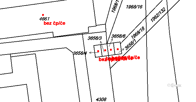 Havlíčkův Brod 44509481 na parcele st. 3656/4 v KÚ Havlíčkův Brod, Katastrální mapa