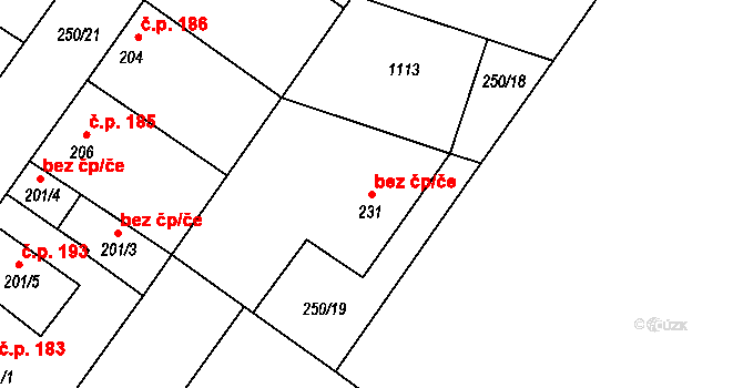 Černuc 45351481 na parcele st. 231 v KÚ Černuc, Katastrální mapa